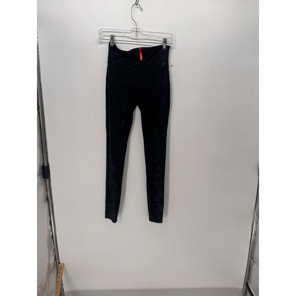 SPANX Active High Rise Black/Gray Camo Ankle Leggings Yoga Size S